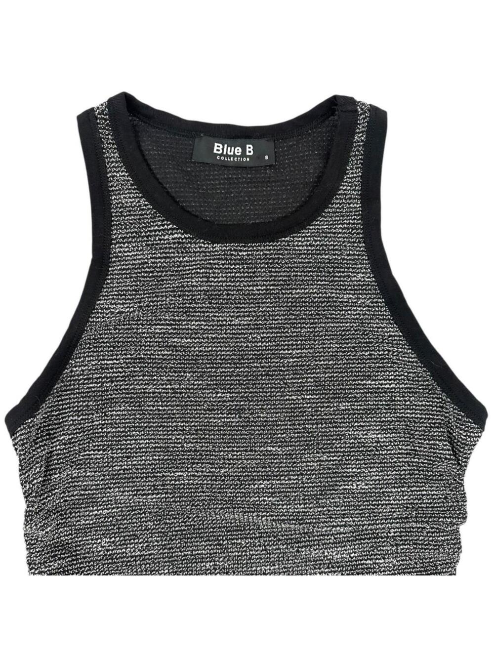Blue B Heathered Racerback Tank Top with Ruched Drawstring Sides - Picture 5 of 8